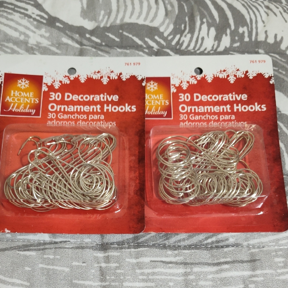 Home Accents Silver Ornament Hooks (2 Packs, 30 ea.)